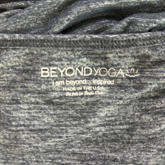 104. Beyond Yoga Womens L Gray Open Back Long Sleeve Workout Top Activewear Y2K - Picture 9 of 11